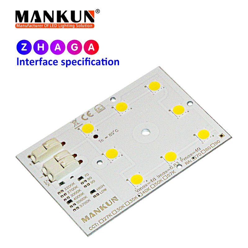 72.2x49.5mm PCB with 8x1 LumiLEDs 5050 LEDs module for  13W DC48V Street Lighting 20941
