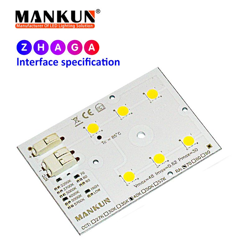 72.2x49.5mm PCB with 6x1 LumiLEDs 5050 LEDs module for 12.5w Street Lighting 20933